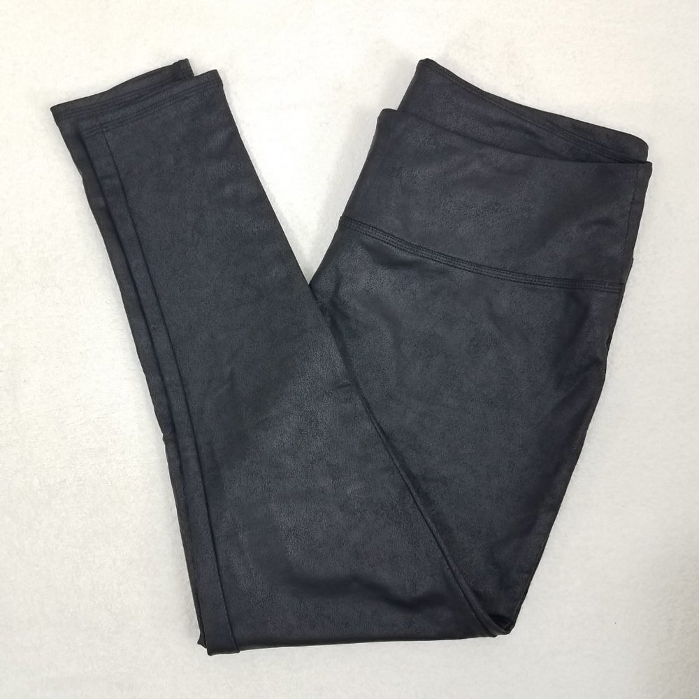 All Worthy Coated Leggings Pull On Black Comfort Fall Minimalist Goth Plus 1X